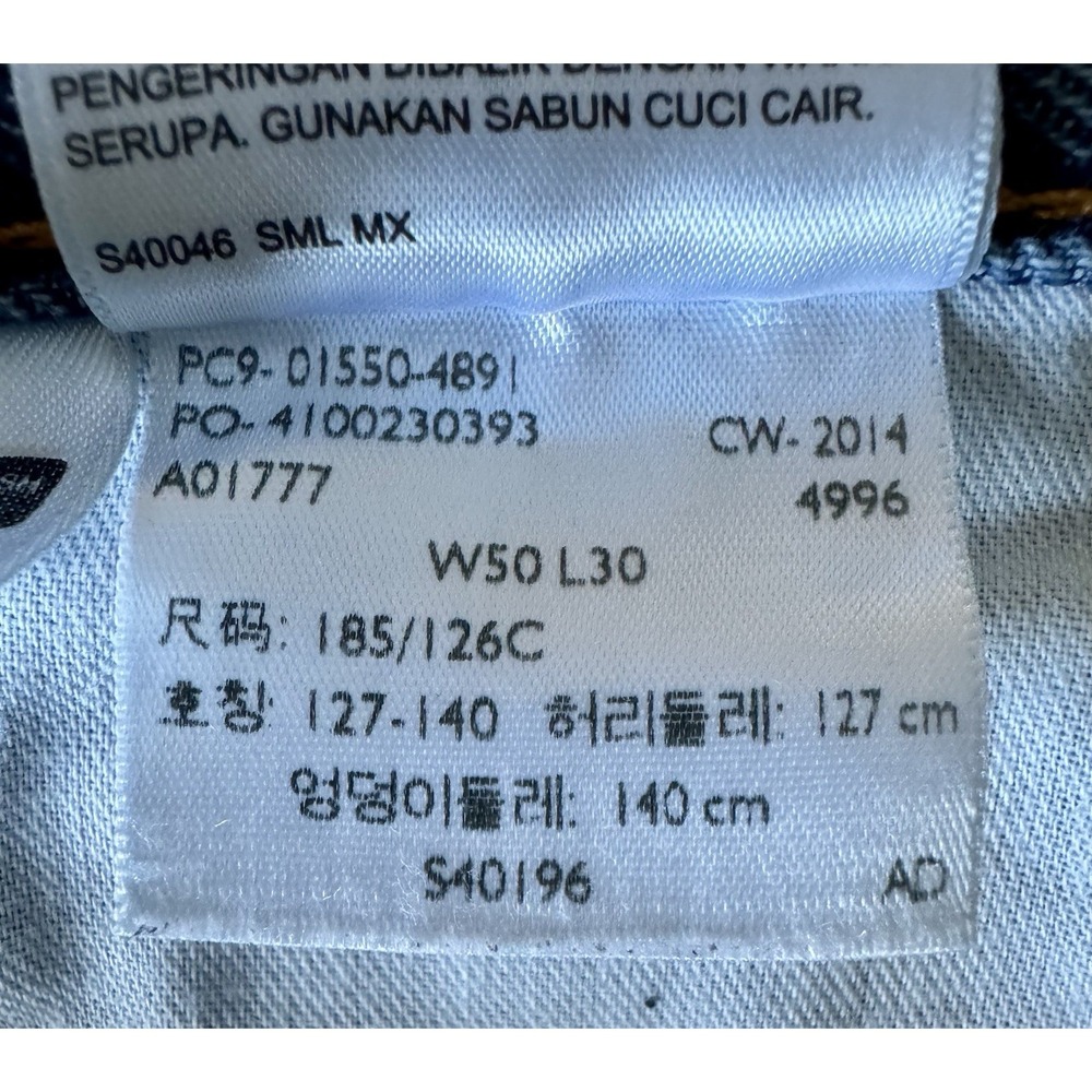 Levi's 550 Jeans Men's 50x30 Blue Denim - Picture 12 of 12